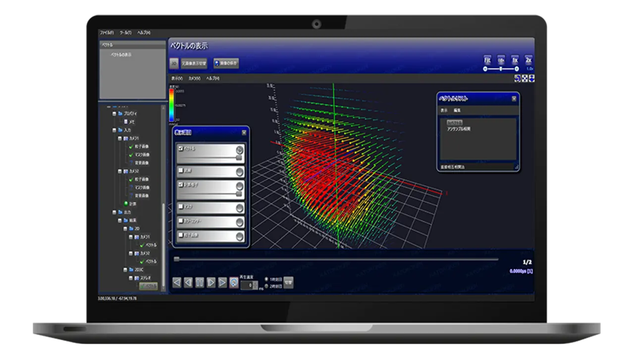 ステレオPIVソフト_Flow_Expert2D3C_製品写真
