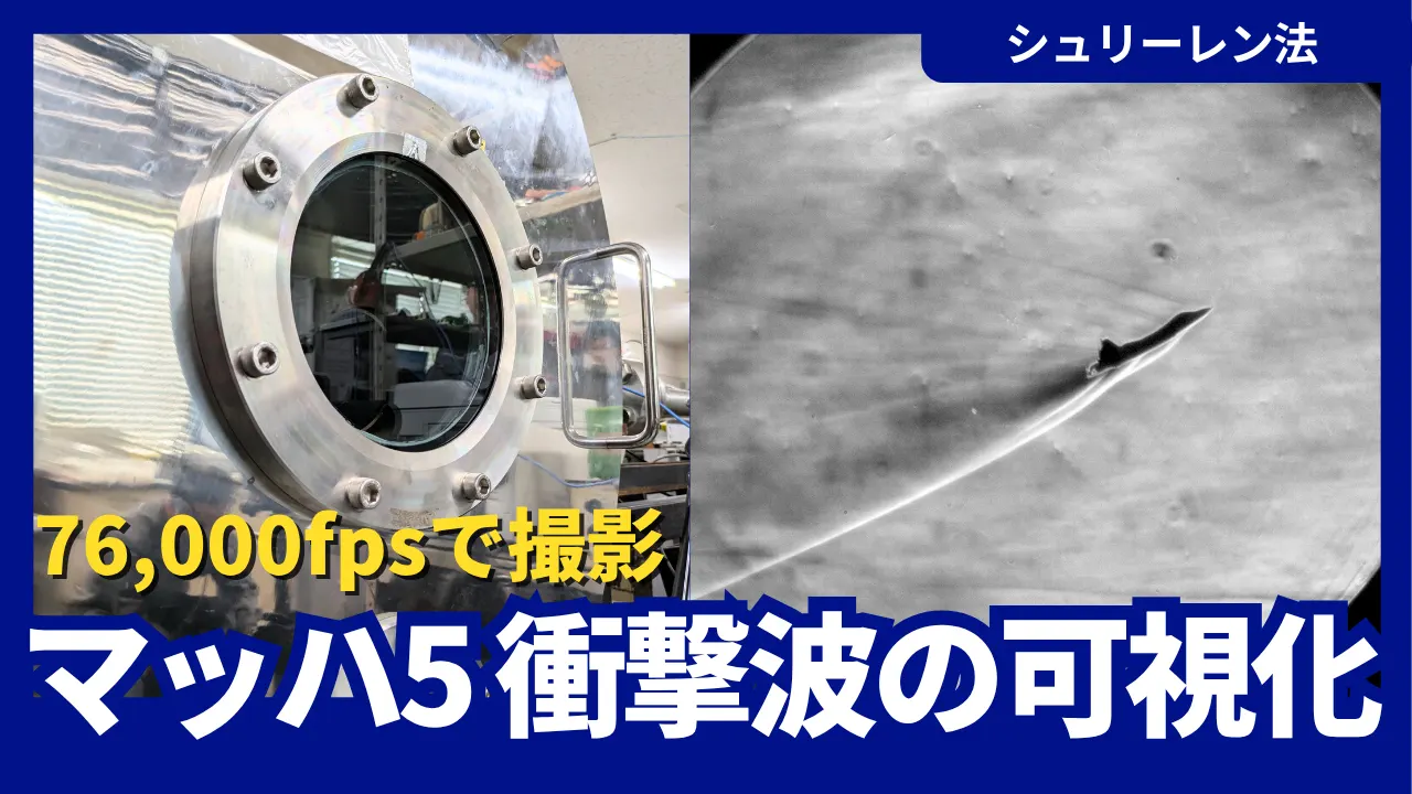 【動画公開】
「【極超音速】マッハ5 フリーフライトする模型周りの衝撃波を76,000fpsで撮影」をアップロードしました。