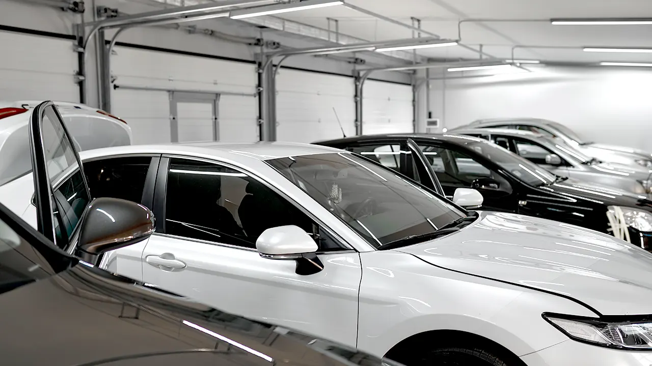 塗装の異物対策_塗装ブース内の車