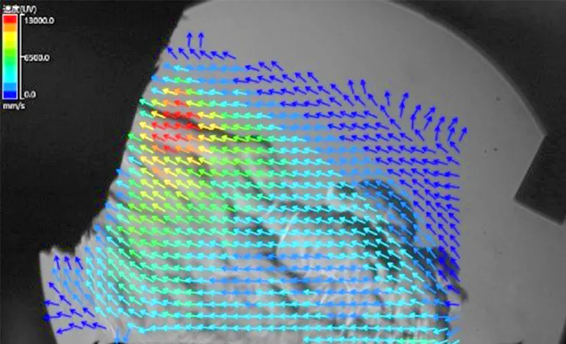 レーザー溶接のヒュームをPIVで計測