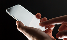 ガラス脈理検査_スマートフォンのガラスの画像