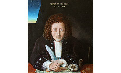 シュリーレン法の歴史_ロバート・フックの肖像画